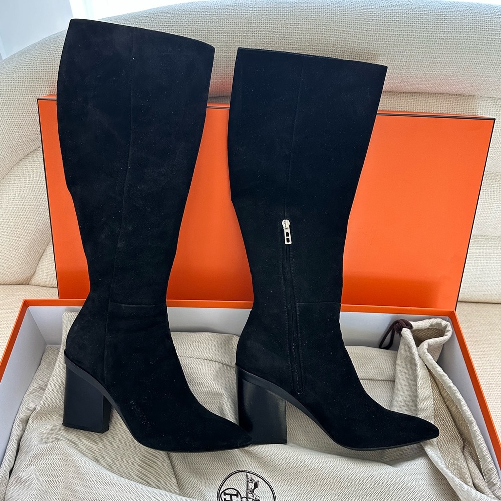 Black Suede Hermés Boots